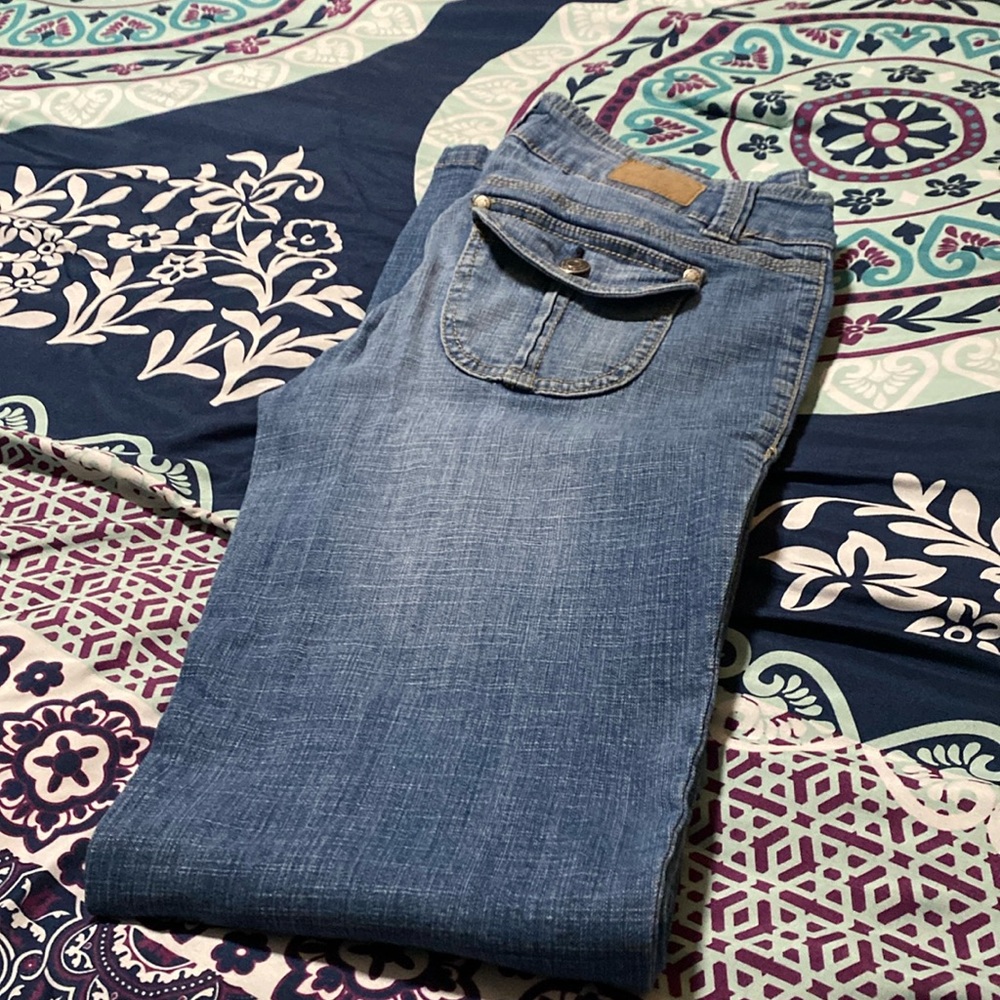 Hydraulic stonewashed jeans size 7/8